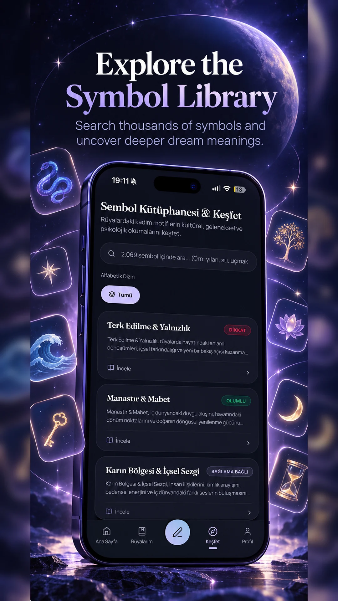 Revalune 2,069 symbol library and exploration screen