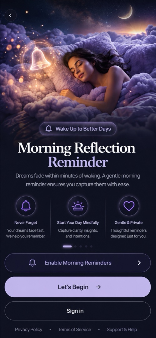 Revalune Morning Reminder Screen